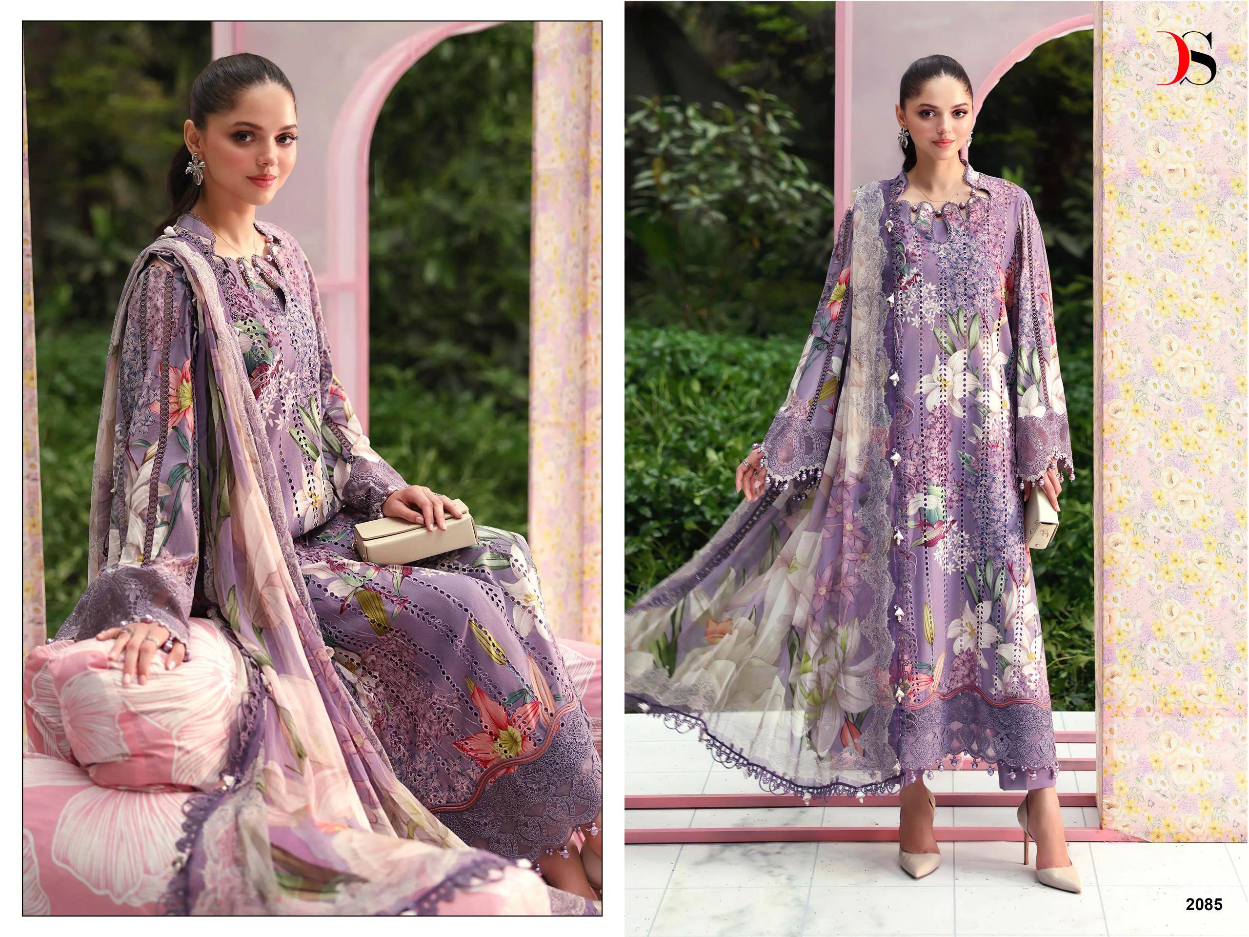 MARIA B. Mprint 25-7 by DEEPSY SUITS 2081 To 2088 Series Beautiful Pakistani Suits Wear Pure Cotton Dresses At Wholesale Price